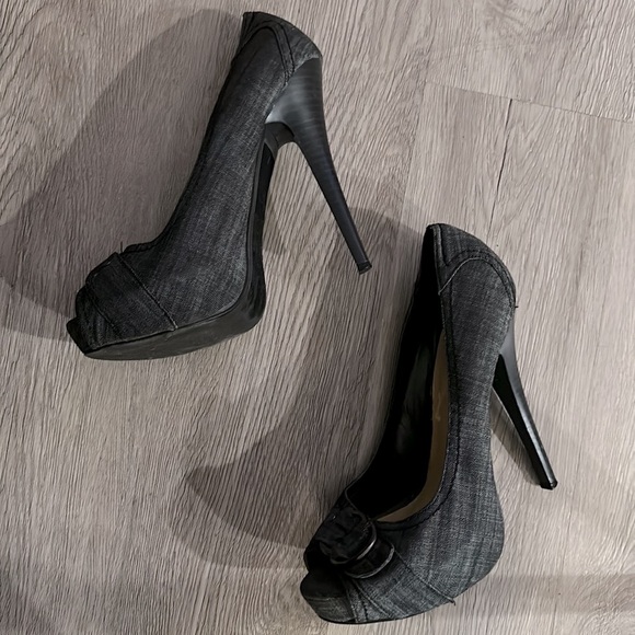 Open toe Paprika size 8 heels grey - Picture 2 of 3